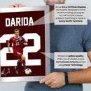 Vladimír Darida Signed Poster Print – Czech Republic National Team Midfield Tribute Wall Art with Signature & Jersey Number 22 – Captain Memorabilia for Football Fans & Collectors