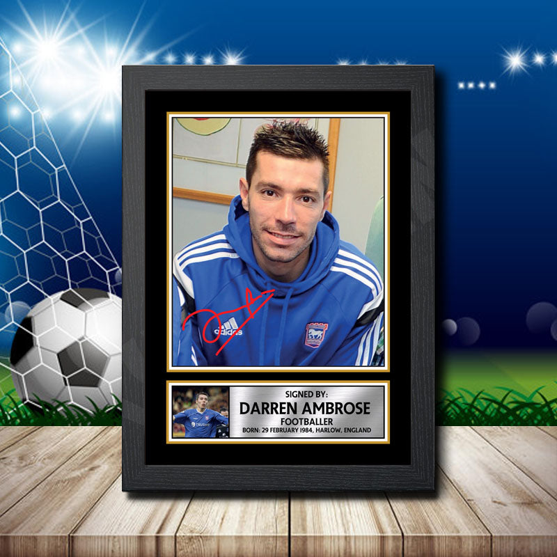 Darren Ambrose Printed Signature Footballers Star Poster Print Framed Wall Art Gift – Darren Ambrose Printed Signature Footballers Star Poster Print
