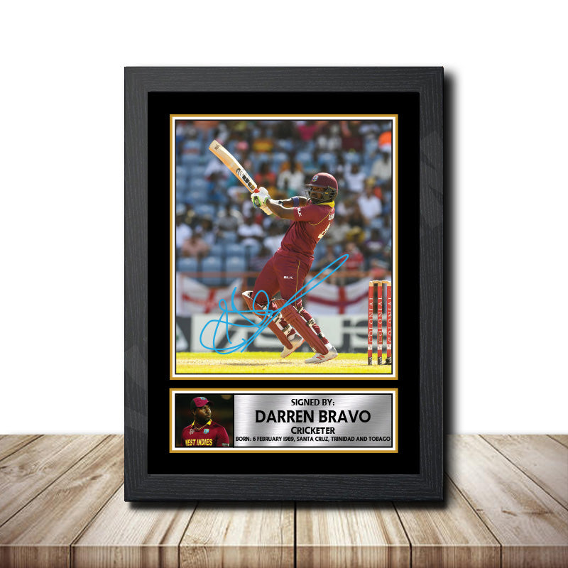 Darren Bravo M1522 Cricketer Printed Signature Poster Print Gift