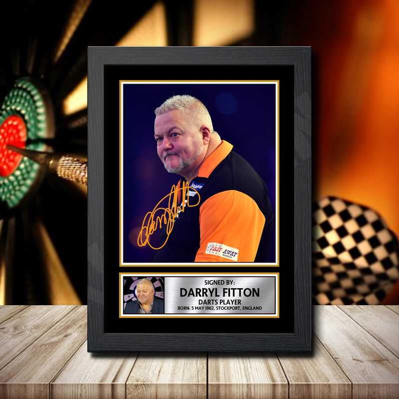 Darryl Fitton Printed Signature Darts Star Poster Print Framed Wall Art Gift – Darryl Fitton Printed Signature Darts Star Poster Print