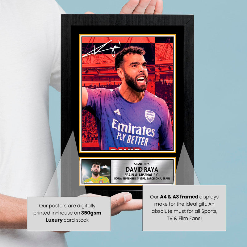 David Raya Signed Autographed Portrait Poster Print – Spain & Arsenal F.C. Goalkeeper – Limited Edition Collectible Memorabilia