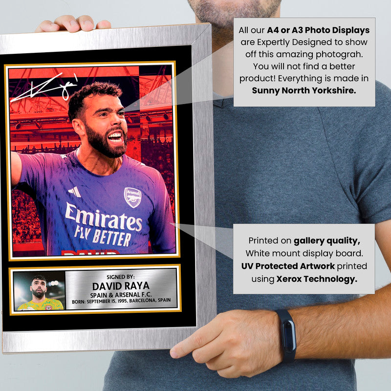 David Raya Signed Autographed Portrait Poster Print – Spain & Arsenal F.C. Goalkeeper – Limited Edition Collectible Memorabilia