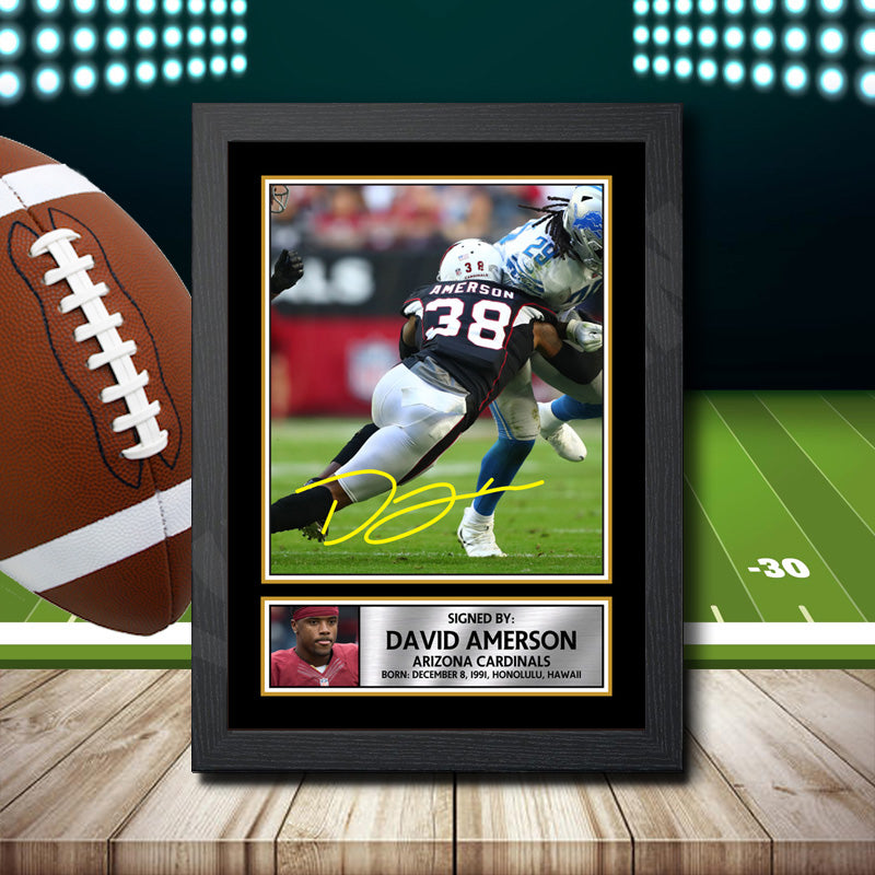 David Amerson – Printed Signature NFL Star Print – David Amerson