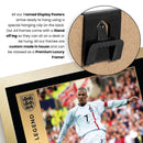 David Beckham Signed Poster Print – England National Team Tribute Wall Art with Signature & Jersey Number – International Legend Memorabilia for Fans & Collectors