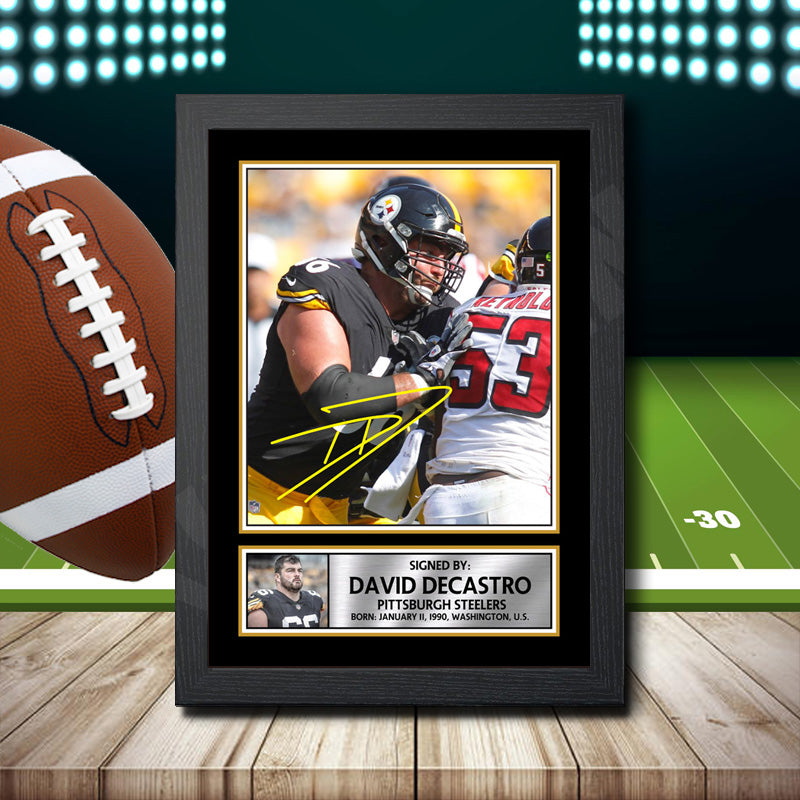David Decastro – Printed Signature NFL Star Print – David Decastro