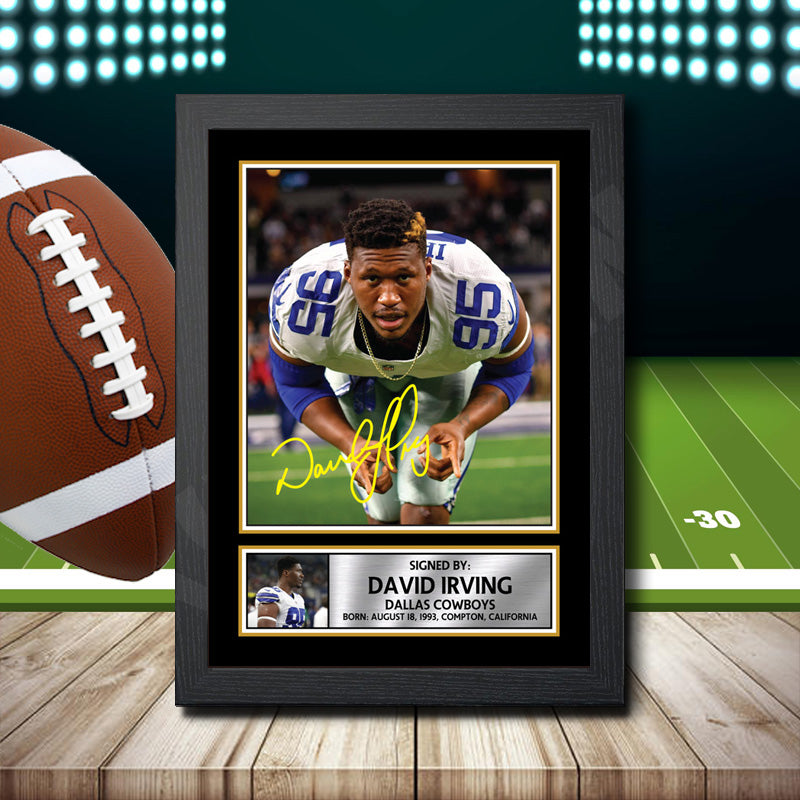 David Irving 2 – Printed Signature NFL Star Print – David Irving 2