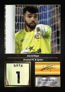 David Raya Printed Signed Poster – Arsenal FC & Spain Goalkeeper Tribute Wall Art with Jersey & Bio Plaque – Premier League Football Memorabilia for Fans & Collectors
