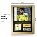 David Raya Printed Signed Poster – Arsenal FC & Spain Goalkeeper Tribute Wall Art with Jersey & Bio Plaque – Premier League Football Memorabilia for Fans & Collectors