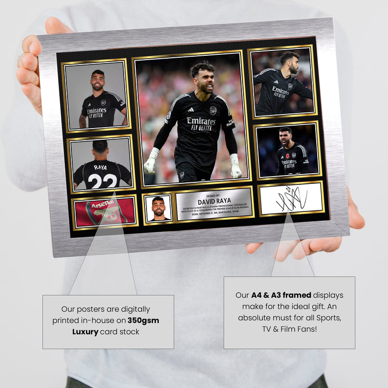 David Raya Limited Edition Signed Football Poster Print