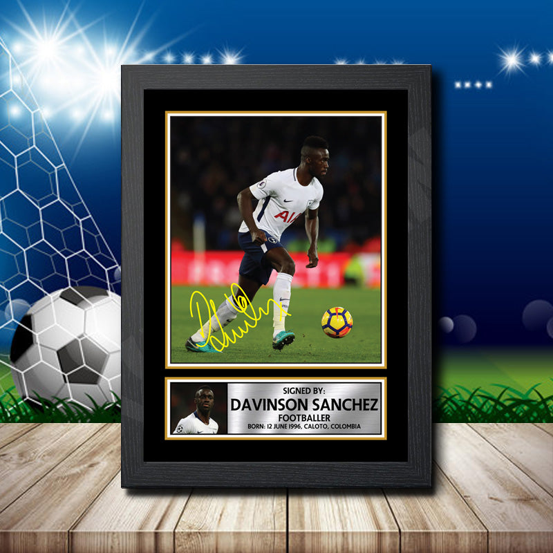 Davinson Sanchez 2 Printed Signature Footballers Star Poster Print Framed Wall Art Gift – Davinson Sanchez 2 Printed Signature Footballers Star Poster Print