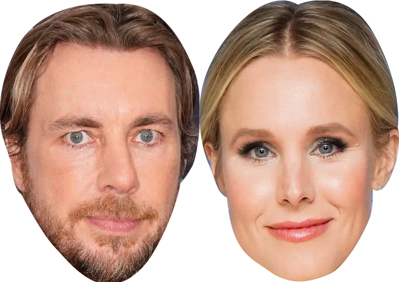 Dax Shepard and Kristen Bell Celebrity Couple Party Face Mask Pack