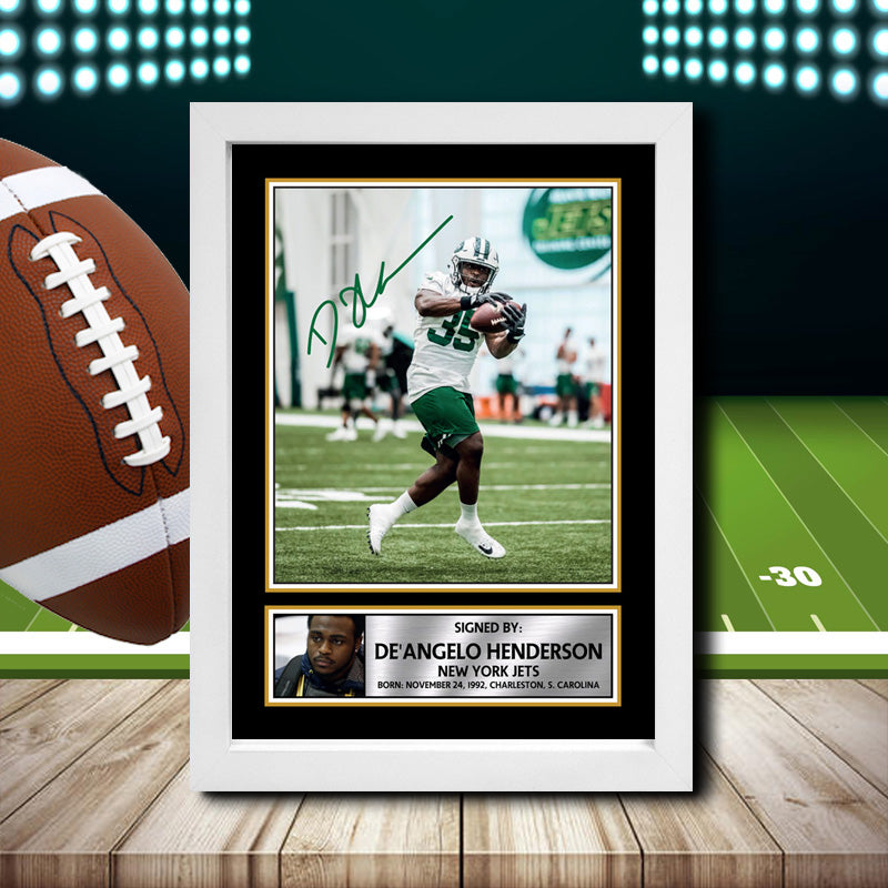 De'angelo Henderson – Printed Signature NFL Star Print – De'angelo Henderson
