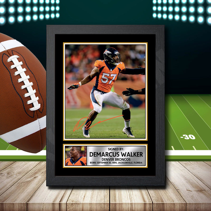 Demarcus Walker – Printed Signature NFL Star Print – Demarcus Walker