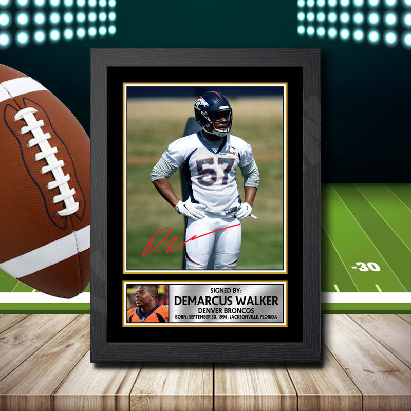 Demarcus Walker 2 – Printed Signature NFL Star Print – Demarcus Walker 2