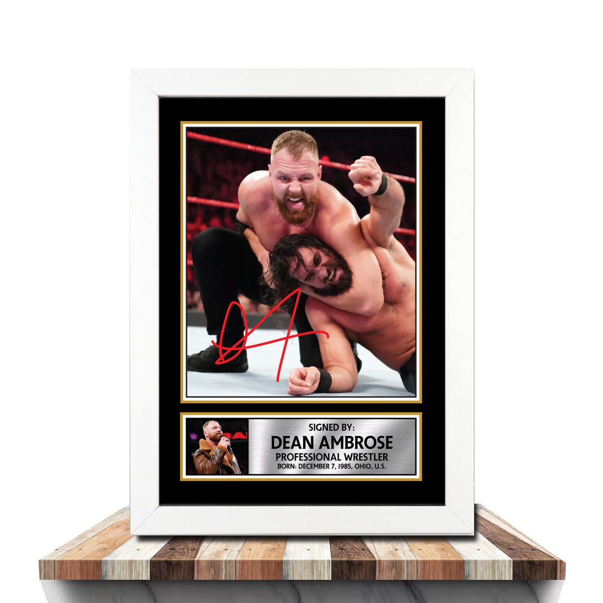 Dean Ambrose M991 Wrestling Printed Signature Poster Print Gift