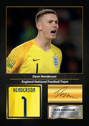 Dean Henderson England Signed Poster Print – England National Football Team Goalkeeper Wall Art – Dean Henderson Signature Style Football Poster – Soccer Fan Gift Decor