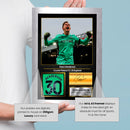 Dean Henderson Printed Signed Poster – Crystal Palace FC & England Goalkeeper Tribute Wall Art with Jersey & Bio Plaque – Premier League Football Memorabilia for Fans & Collectors