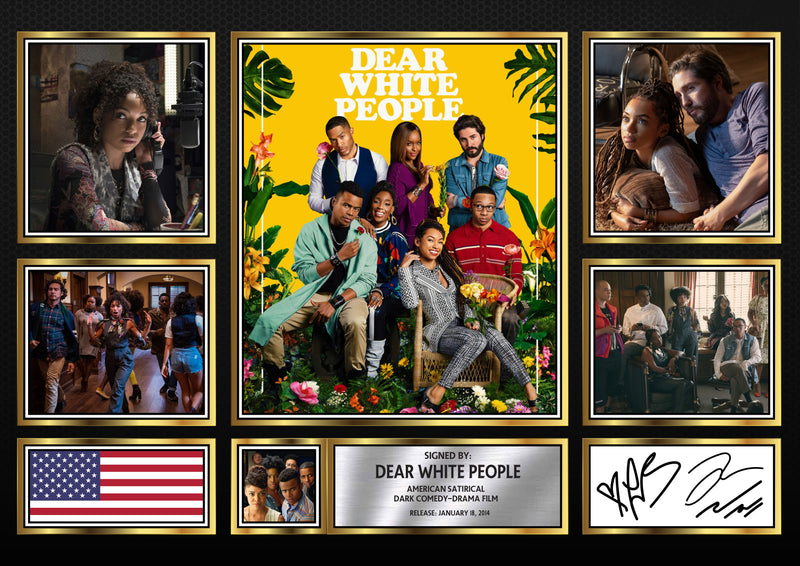 Dear White People Netflix Shows Framed Autographed Print - Limited Edition Autograph Fan Gift – Collectible Memorabilia Merchandise