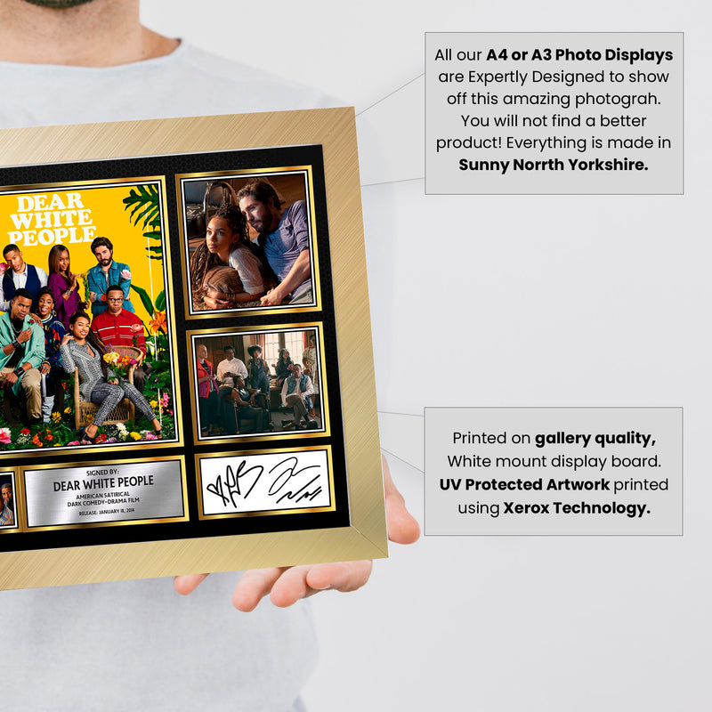 Dear White People Netflix Shows Framed Autographed Print - Limited Edition Autograph Fan Gift – Collectible Memorabilia Merchandise