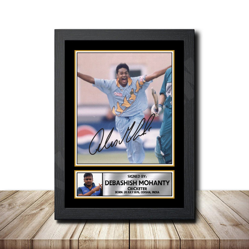 Debasis Mohanty M1534 Cricketer Printed Signature Poster Print Gift