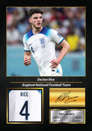 Declan Rice England Signed Poster Print – England National Football Team Wall Art – Declan Rice Signature Style Football Poster – Soccer Fan Gift Decor