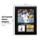Declan Rice England Signed Poster Print – England National Football Team Wall Art – Declan Rice Signature Style Football Poster – Soccer Fan Gift Decor