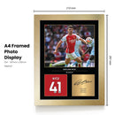 Declan Rice Signed Poster Print – Arsenal Midfield Wall Art – Premium Football Memorabilia – Number 41 Jersey Display