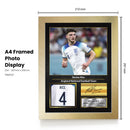 Declan Rice England Signed Poster Print – England National Football Team Wall Art – Declan Rice Signature Style Football Poster – Soccer Fan Gift Decor