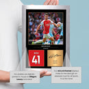 Declan Rice Signed Poster Print – Arsenal Midfield Wall Art – Premium Football Memorabilia – Number 41 Jersey Display