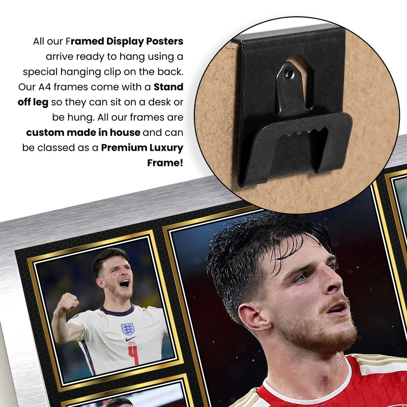 Declan Rice Football Gift MC1691 Framed Autographed Print - Limited Edition Autograph Fan Gift – Collectible Memorabilia Merchandise