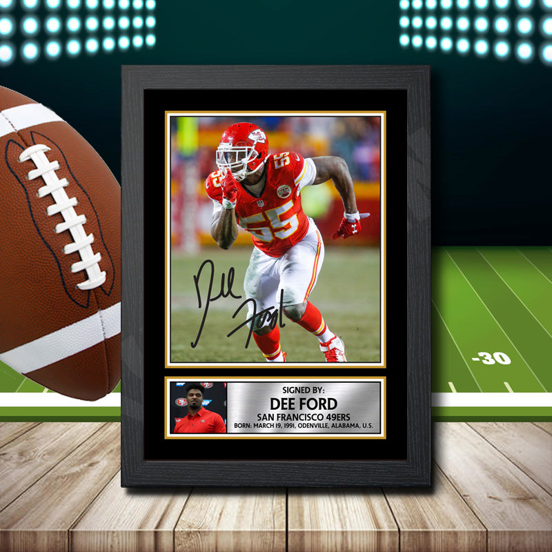 Dee Ford 2 – Printed Signature NFL Star Print – Dee Ford 2