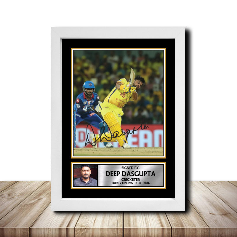 Deep Dasgupta M1535 Cricketer Printed Signature Poster Print Gift