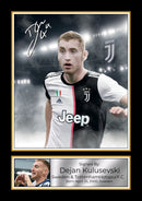 Dejan Kulusevski Signed Autographed Portrait Poster Print – Sweden & Tottenham Hotspur F.C. Football Memorabilia – Juventus Kit – Gift for Soccer Fans & Collectors