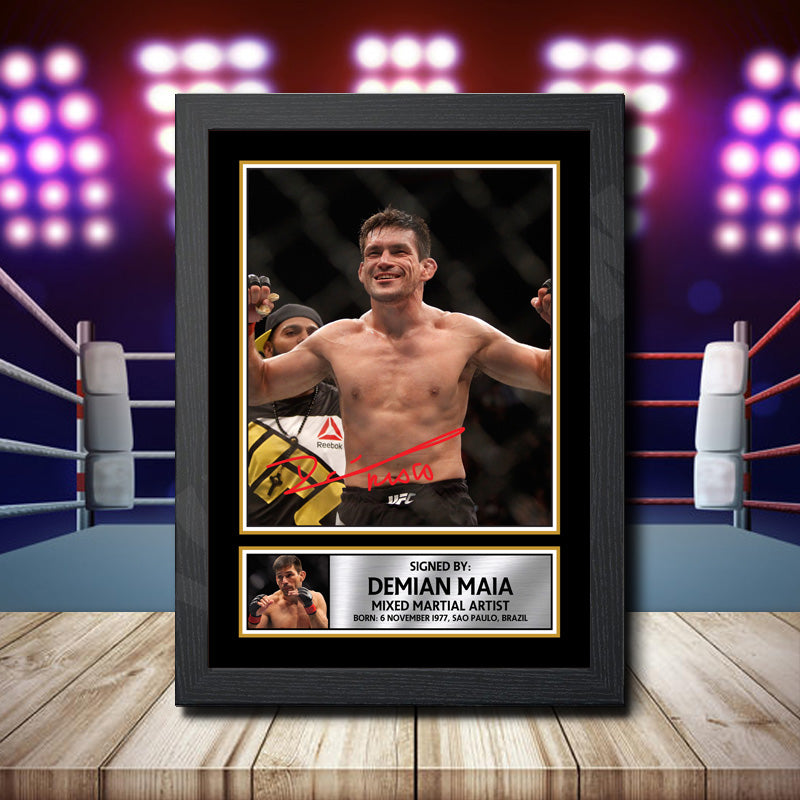 Demian Maia Printed Signature Ufc Star Poster Print Framed Wall Art Gift – Demian Maia Printed Signature Ufc Star Poster Print
