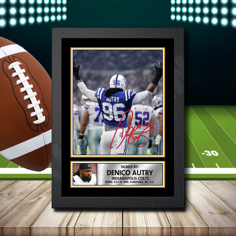 Denico Autry 2 – Printed Signature NFL Star Print – Denico Autry 2