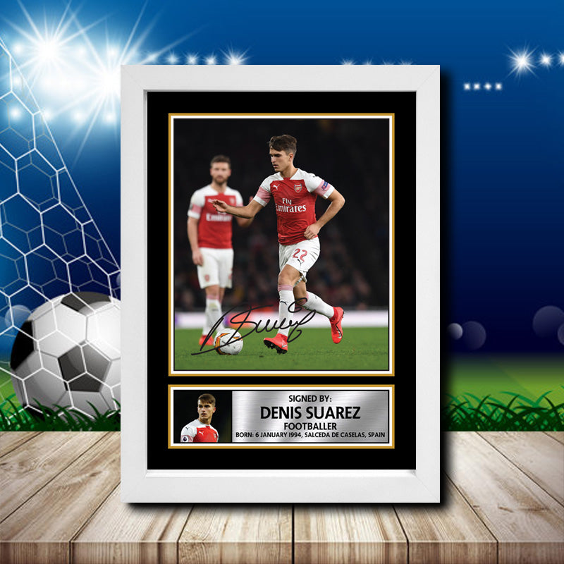 Denis Suárez 2 Printed Signature Footballers Star Poster Print Framed Wall Art Gift – Denis Suárez 2 Printed Signature Footballers Star Poster Print