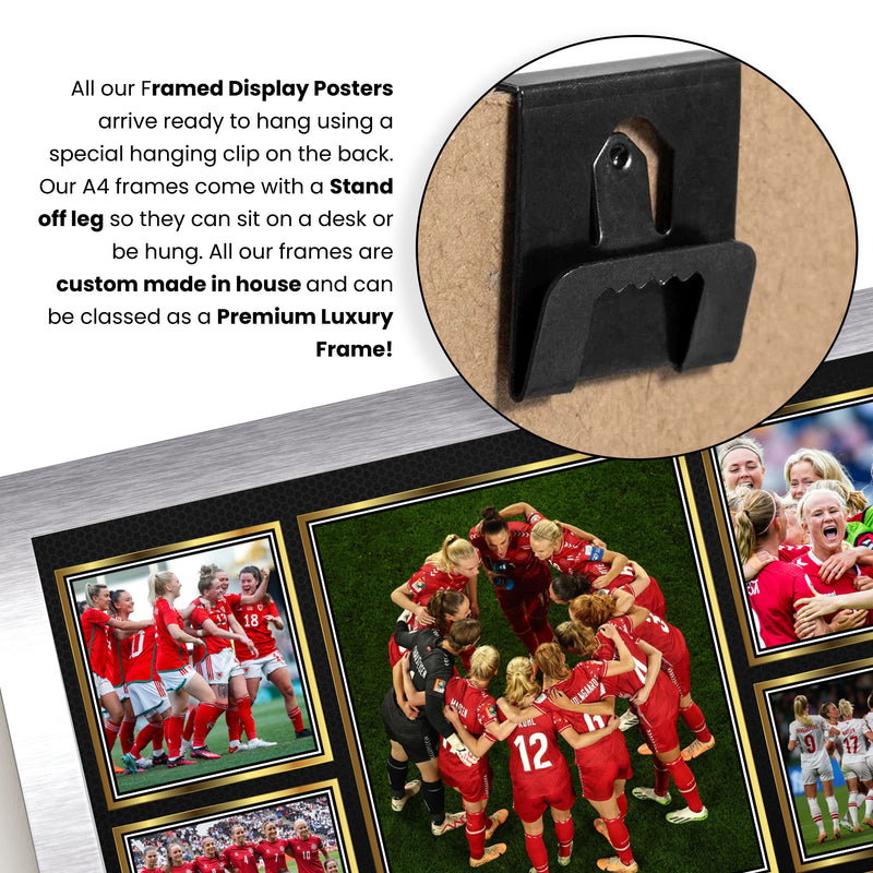 Denmark Ladies Football Teams Framed Autographed Print - Limited Edition Autograph Fan Gift – Collectible Memorabilia Merchandise