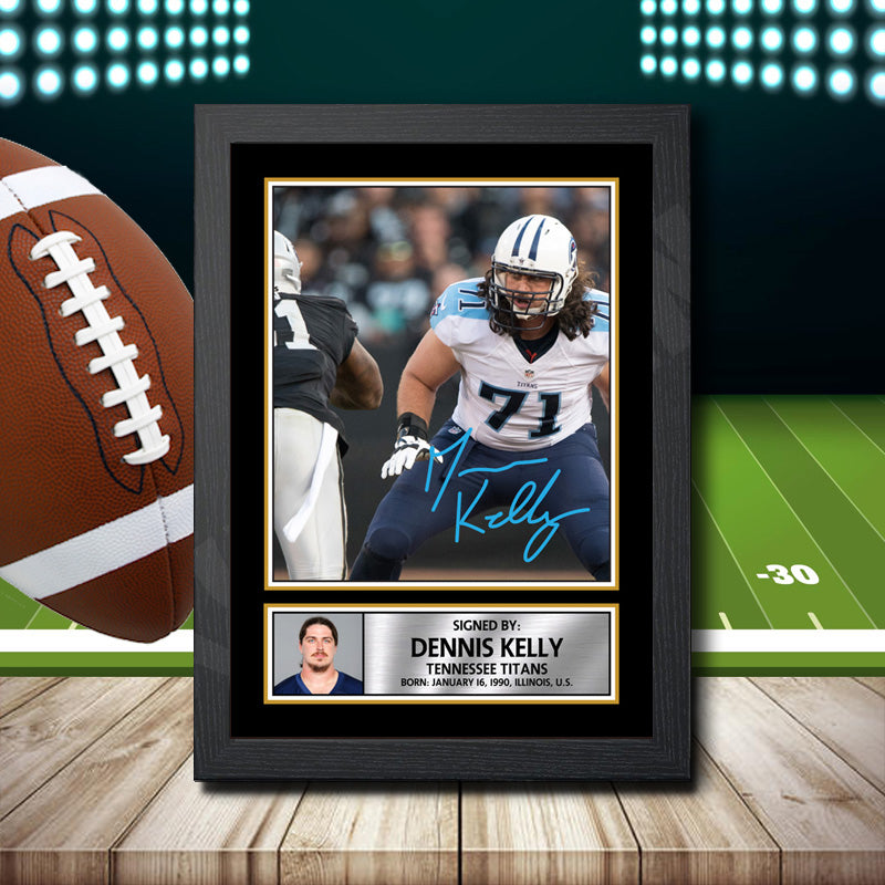 Dennis Kelly – Printed Signature NFL Star Print – Dennis Kelly