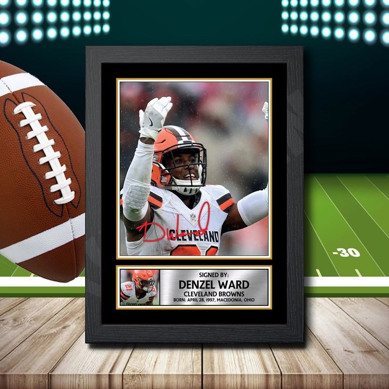 Denzel Ward – Printed Signature NFL Star Print – Denzel Ward