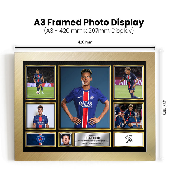 Desire Doue Printed Signature Football Poster Print – Reproduction Print