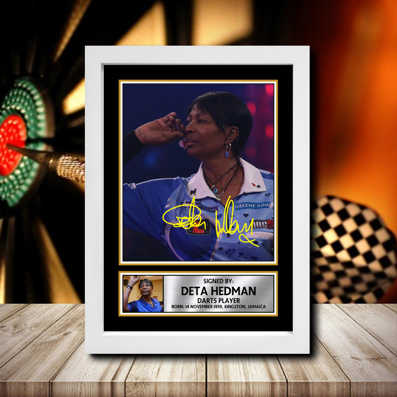 Deta Hedman 2 Printed Signature Darts Star Poster Print Framed Wall Art Gift – Deta Hedman 2 Printed Signature Darts Star Poster Print