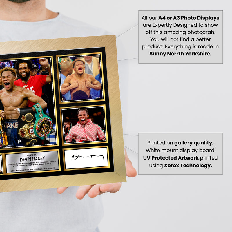 Devin Haney top boxer Autographed Print Landscape