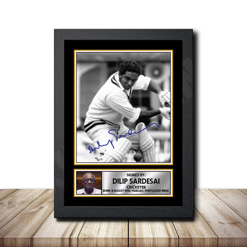 Dilip Sardesai M1542 Cricketer Printed Signature Poster Print Gift