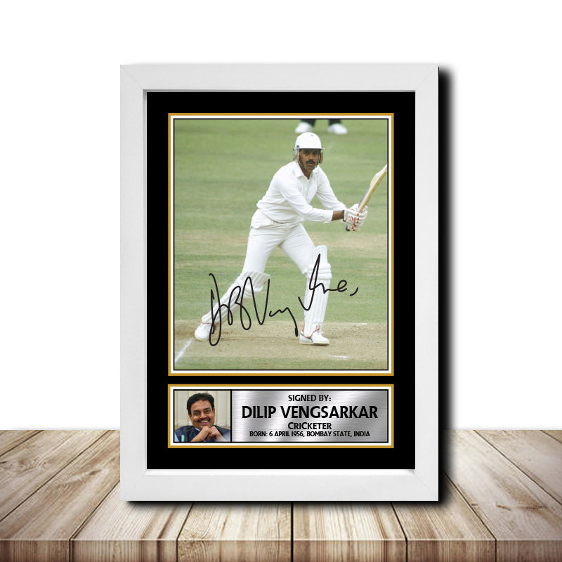 Dilip Vengsarkar M1543 Cricketer Printed Signature Poster Print Gift