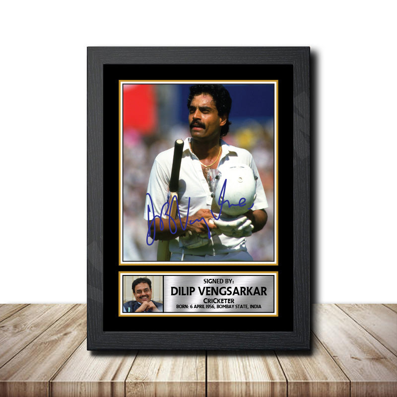 Dilip Vengsarkar M1544 Cricketer Printed Signature Poster Print Gift