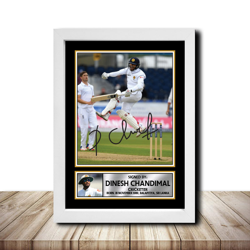 Dinesh Chandimal M1545 Cricketer Printed Signature Poster Print Gift