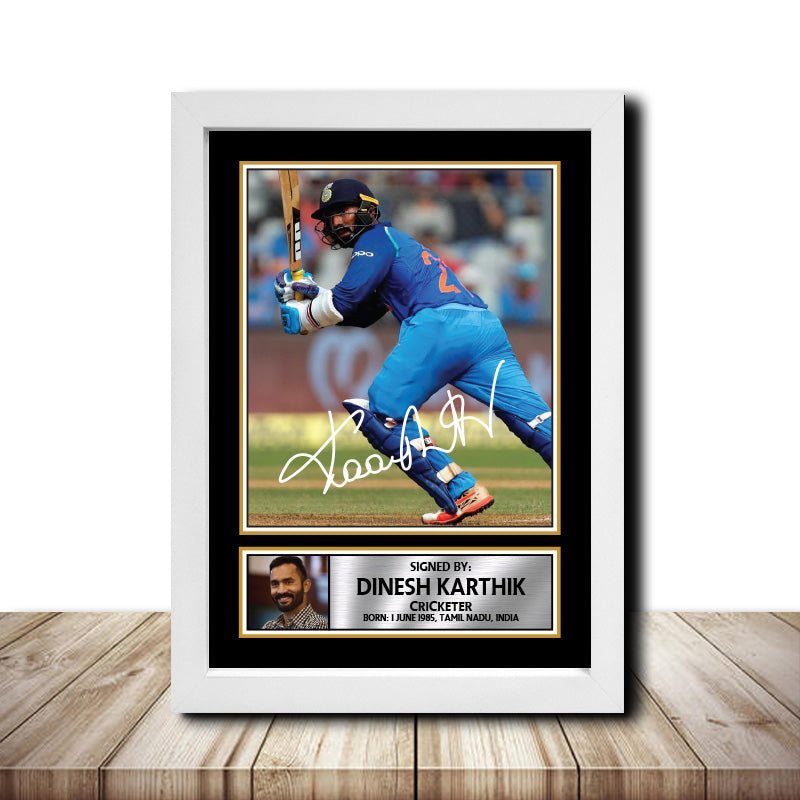 Dinesh Karthik M1547 Cricketer Printed Signature Poster Print Gift
