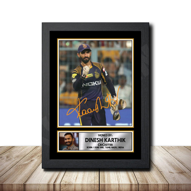 Dinesh Karthik M1548 Cricketer Printed Signature Poster Print Gift