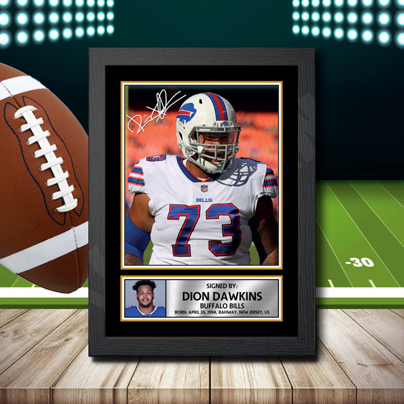 Dion Dawkins 1 – Printed Signature NFL Star Print – Dion Dawkins 1