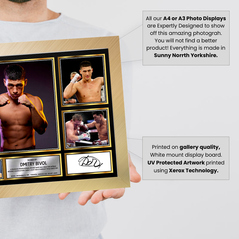 Dmitry Bivol top boxer Autographed Print Landscape